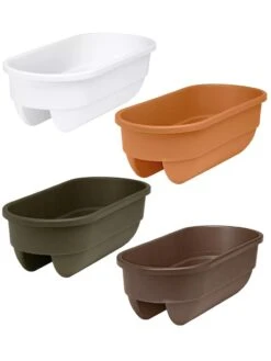 2' X 4' Railing Planter, 25" -Best Garden Care Shop 34336 001E tif