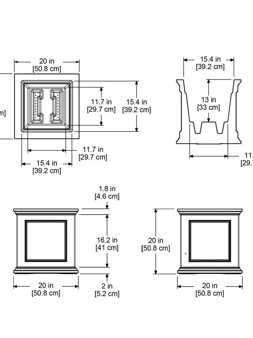 Fairfield Self-Watering Square Planter, 20” X 20” 10 Fairfield Self-Watering Square Planter, 20” X 20” - Image 8