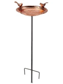 Pure Copper Bird Bath With Two Copper Birds And Multipronged Garden Pole 12 Pure Copper Bird Bath With Two Copper Birds And Multipronged Garden Pole -Best Garden Care Shop 3 4 crop 8613378 06v