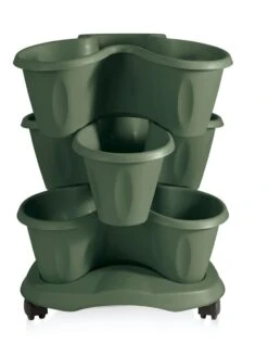 Trifoglio 3-Tier Planter On Wheels -Best Garden Care Shop 3 4 crop 8613625 03V