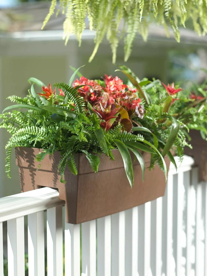 Self-Watering Railing Planter 3 Self-Watering Railing Planter