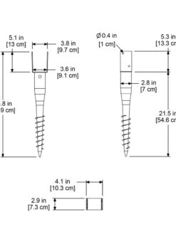 No-Dig Ground Screw For Mailpost -Best Garden Care Shop 8587086 02V tif