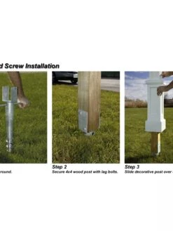 No-Dig Ground Screw For Mailpost -Best Garden Care Shop 8587086 03V tif