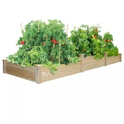 Pine Raised Garden Bed, 2'x4'x10.5" High -Best Garden Care Shop 8588181 01V tif