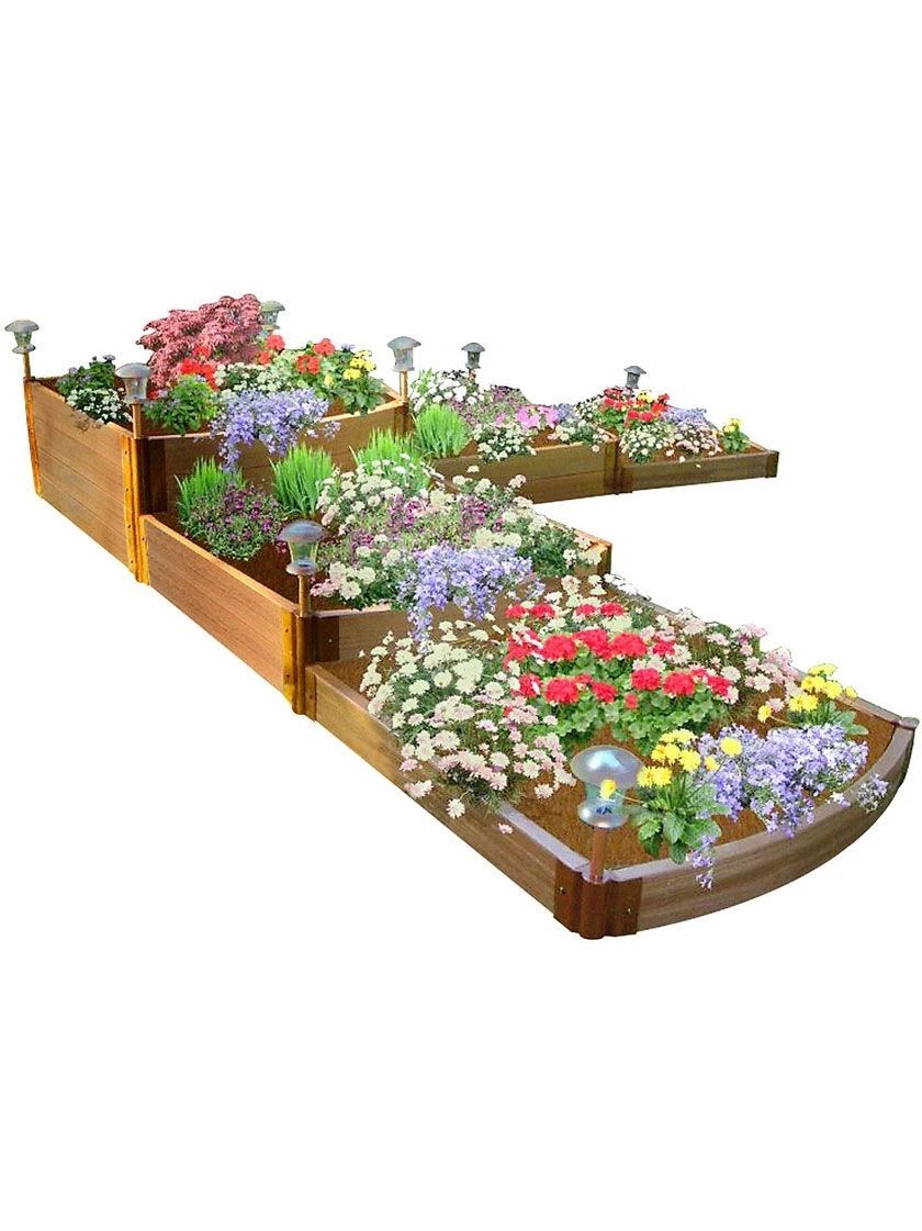 Classic Sienna Raised Garden Bed Split Waterfall Tri-level With 1" Boards 4 Classic Sienna Raised Garden Bed Split Waterfall Tri-level With 1" Boards - Image 2