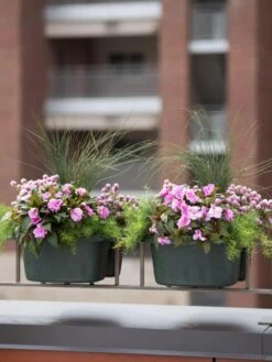 Self-Watering Saddle Railing Planter, 16" -Best Garden Care Shop 8592175GR 2430 tif