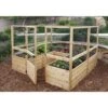 Garden In A Box Cedar Raised Bed With Deer Fence, 8' X 8' -Best Garden Care Shop 8595875 01V raised cedar garden bed with deer fence 8 x 8 3 4