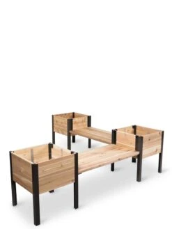 Elevated Cedar Planter Bench Kit, Natural, 90" -Best Garden Care Shop 8597992 10056 tif