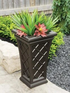 Carolina Self-Watering Tall Planter, 28" 10 Carolina Self-Watering Tall Planter, 28" -Best Garden Care Shop 8598645 03V tif