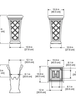 Carolina Self-Watering Tall Planter, 28" 13 Carolina Self-Watering Tall Planter, 28" -Best Garden Care Shop 8598645 11V tif