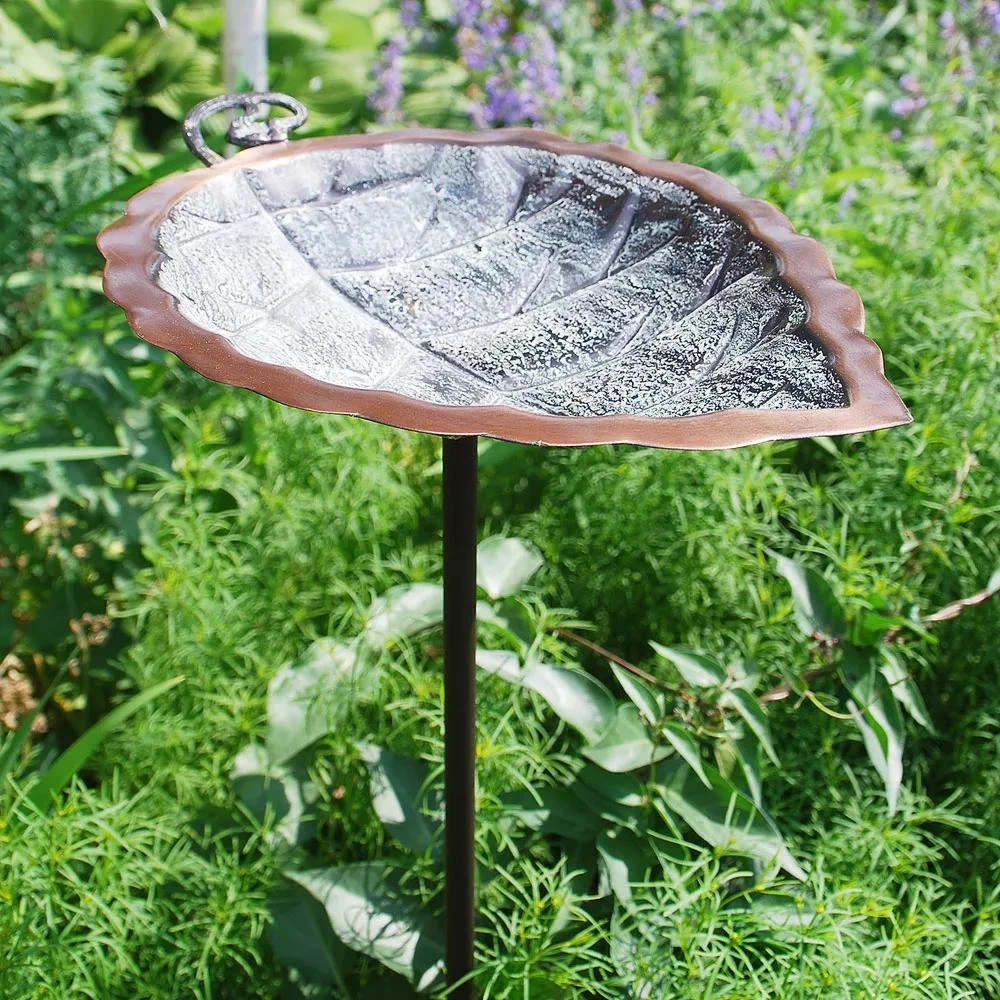 Achla Designs Aspen Leaf Bird Bath 3 Achla Designs Aspen Leaf Bird Bath