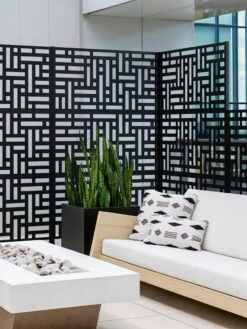 Veradek 3-Panel Privacy Screen Set, Blocks 12 Veradek 3-Panel Privacy Screen Set, Blocks -Best Garden Care Shop 8599185 09V tif