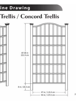 Concord Composite Vinyl Trellis -Best Garden Care Shop 8599770 03V tif