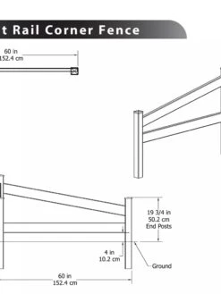 Split Rail Corner Vinyl Fence -Best Garden Care Shop 8599774 03V tif