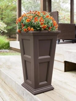 Fairfield Self-Watering Tall Patio Planters, 34” -Best Garden Care Shop 8600109 03V tif