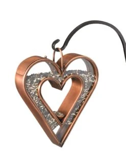 Fly-Thru™ Bird Feeder With Copper Finish -Best Garden Care Shop 8600193 05v fly thru bird feeder with copper finish heart