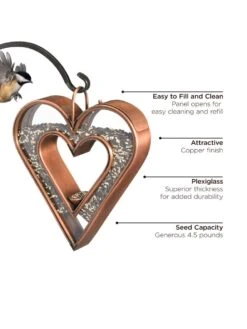 Fly-Thru™ Bird Feeder With Copper Finish -Best Garden Care Shop 8600193 06v