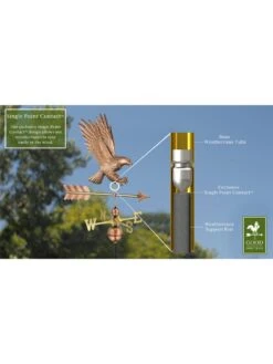 Bald Eagle Copper Weathervane 8 Bald Eagle Copper Weathervane -Best Garden Care Shop 8600276 01v