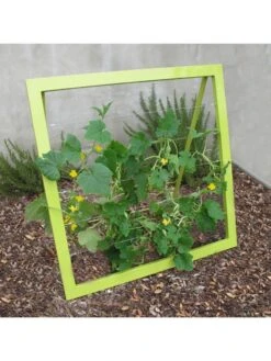 Mira Modern Garden Trellis Jr. -Best Garden Care Shop 8600514 02v mira modern garden trellis jr leaf green