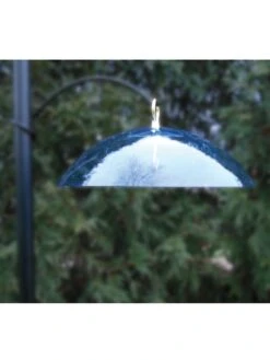 Birds Choice Hanging Dome With Brass Hanger -Best Garden Care Shop 8608736 01v birds choice hanging feeder dome with brass hanger blue