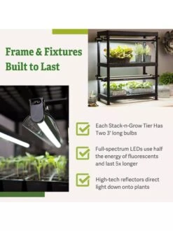 LED Stack-n-Grow Lights - 2-Tier System -Best Garden Care Shop 8608906 7