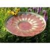 Achla Designs Red African Daisy Birdbath With Stake -Best Garden Care Shop 8609300 01v achla designs red and bronze african daisy birdbath with stake