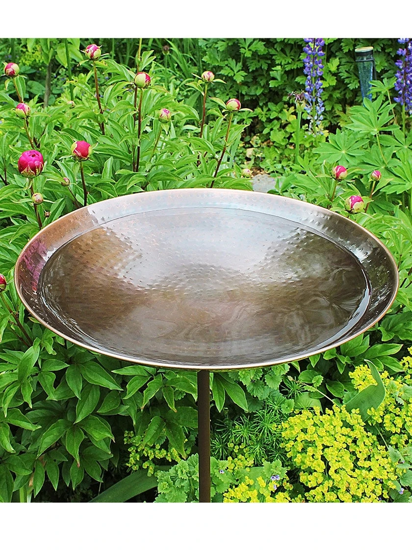 Achla Designs Burnt Copper Birdbath With Stake 3 Achla Designs Burnt Copper Birdbath With Stake