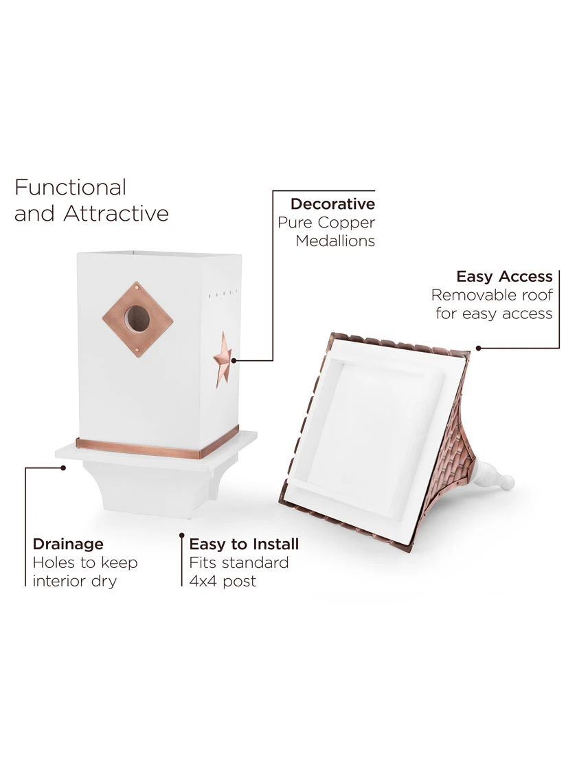 Villa Copper Shingle Bird House 5 Villa Copper Shingle Bird House - Image 3