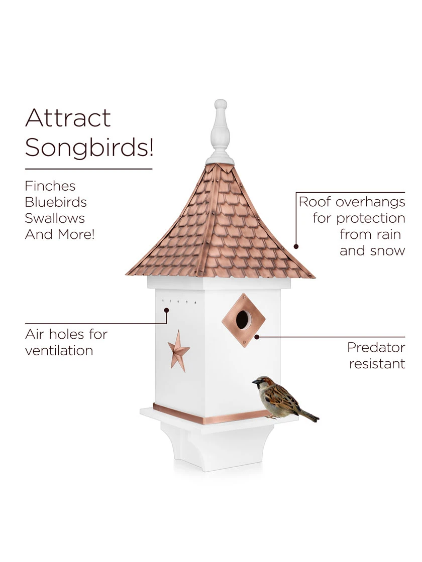 Villa Copper Shingle Bird House 6 Villa Copper Shingle Bird House - Image 4