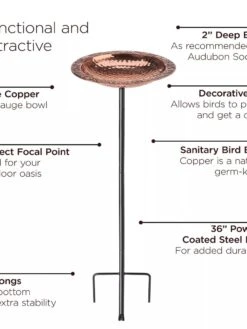 Copper Birdbath With Stake 8 Copper Birdbath With Stake -Best Garden Care Shop 8609876 03V jpg