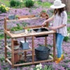 Dynamic Acacia Potting Bench With Soil Reservoir -Best Garden Care Shop 8611009 4132 1