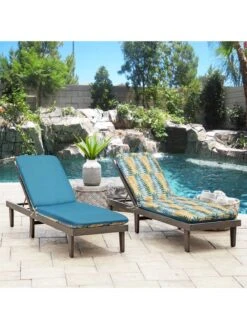 Outdoor Decor™ Chaise Lounge Cushions, 22" X 73" 17 Outdoor Decor™ Chaise Lounge Cushions, 22" X 73" -Best Garden Care Shop 8611127 200v aqua outdoor chaise lounge cushion 22x73 turqoise flowers