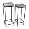 Square Nesting Plant Stands With Galvanized Trays, Set Of 2 -Best Garden Care Shop 8611976 004 tif