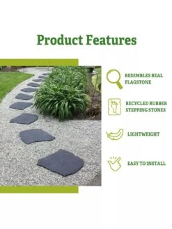 Recycled Rubber Flagstone Stepping Stone -Best Garden Care Shop 8612235 5