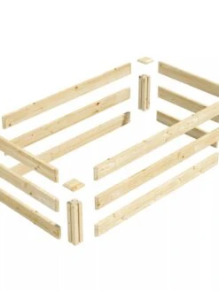 Pine Raised Garden Bed, 2'x4'x10.5" High -Best Garden Care Shop 8612256 01V jpg