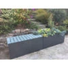 Nice Aluminum Trough Planters With Bench Top, 20"x46"x40" High -Best Garden Care Shop 8612377 01v 1