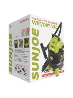 Sun Joe® 8-Gal 1200W 6.5 Pk HP Wet/Dry Shop Vac, HEPA,w/Cleaning Attachments -Best Garden Care Shop 8612522 01v