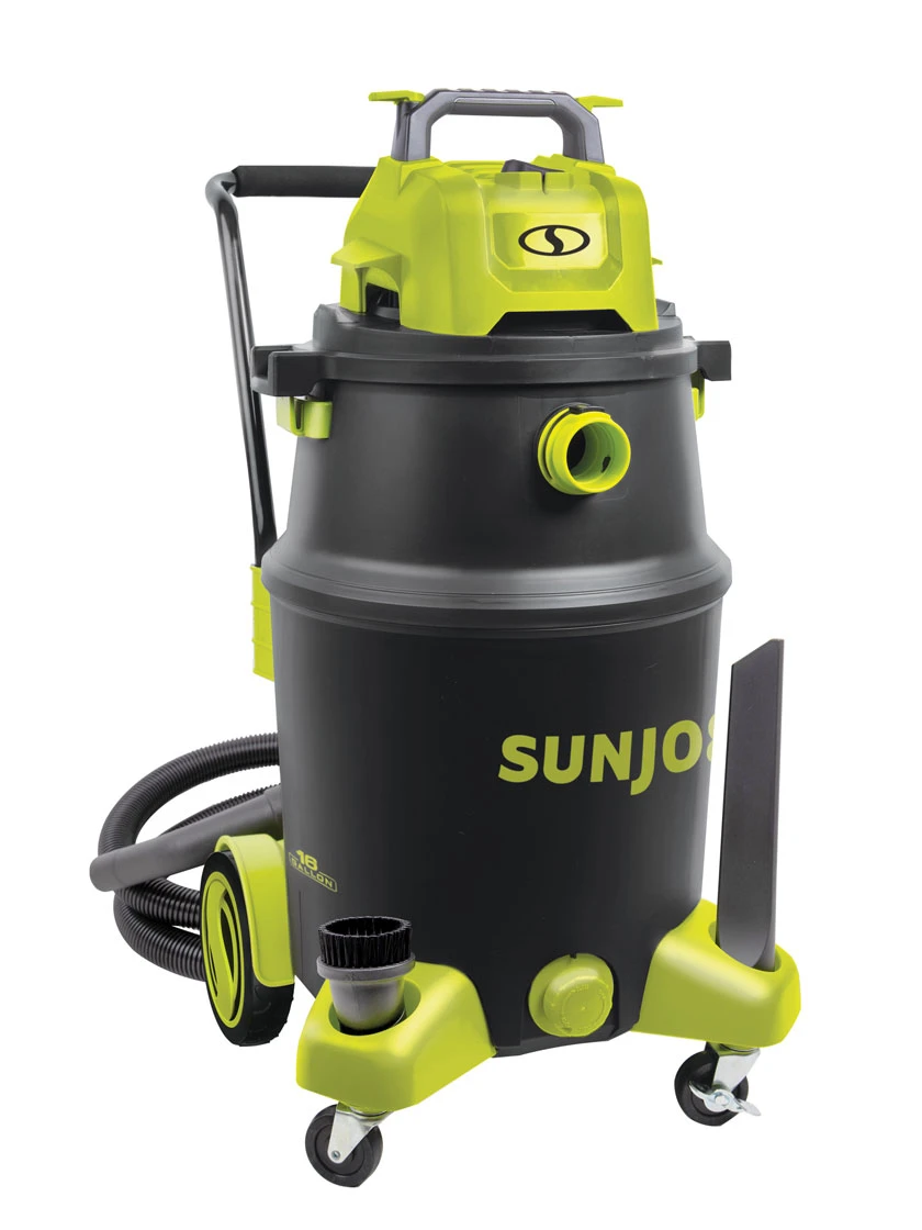 Sun Joe® 16-Gal 1200W 6.5 Pk HP Wet/Dry Shop Vac, HEPA Filtration, Wheeled W/Attachments 3 Sun Joe® 16-Gal 1200W 6.5 Pk HP Wet/Dry Shop Vac, HEPA Filtration, Wheeled W/Attachments