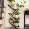 Crisscross Cascading Plant Stand With Copper Trays 1 Crisscross Cascading Plant Stand With Copper Trays -Best Garden Care Shop 8612707 0079 crisscross cascading plant stand copper trays