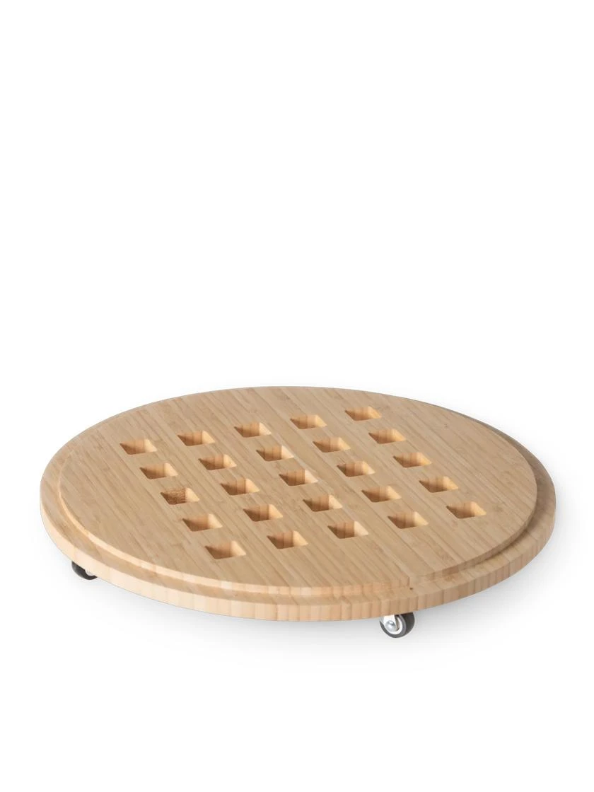 Bamboo Plant Caddy Round, 15.75" 6 Bamboo Plant Caddy Round, 15.75" - Image 4