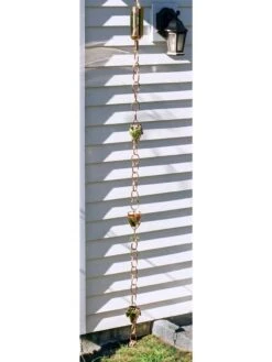 Wine Bottle, Grapes & Glasses Copper Rain Chain, 9.5' 7 Wine Bottle, Grapes & Glasses Copper Rain Chain, 9.5' -Best Garden Care Shop 8612744 01v