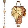 Wine Bottle, Grapes & Glasses Copper Rain Chain, 9.5' 2 Wine Bottle, Grapes & Glasses Copper Rain Chain, 9.5' -Best Garden Care Shop 8612744 03v wine bottle grapes and glasses copper rain chain