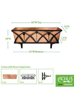 Achla Designs Rockwood Window Box -Best Garden Care Shop 8612918 03v
