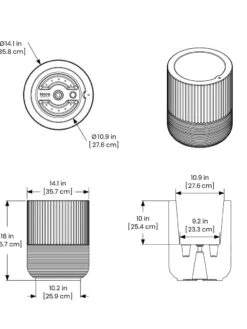 Arden Round Planter 21 Arden Round Planter -Best Garden Care Shop 8613267 01V tif