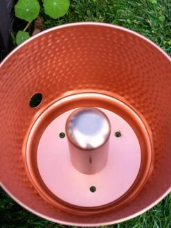 Hammered Copper Hose Pot With Lid -Best Garden Care Shop 8613311 0022