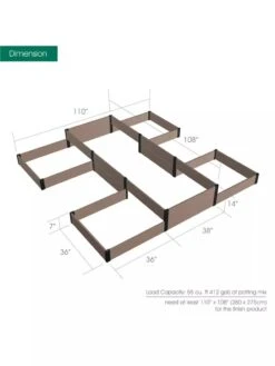 Terraced H-Shape Garden Bed 8 Terraced H-Shape Garden Bed -Best Garden Care Shop 8614260 03V 3 4