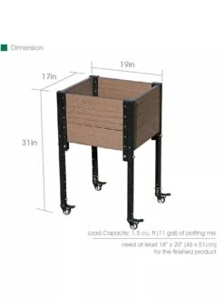 Mobile Elevated Corner Planter -Best Garden Care Shop 8614267 03V 3 4